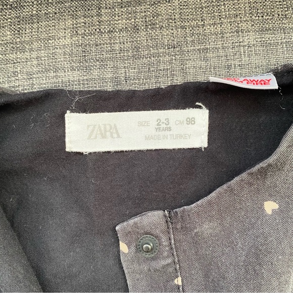 Zara Toddler Long Sleeve Heart Print Dress - Picture 5 of 9